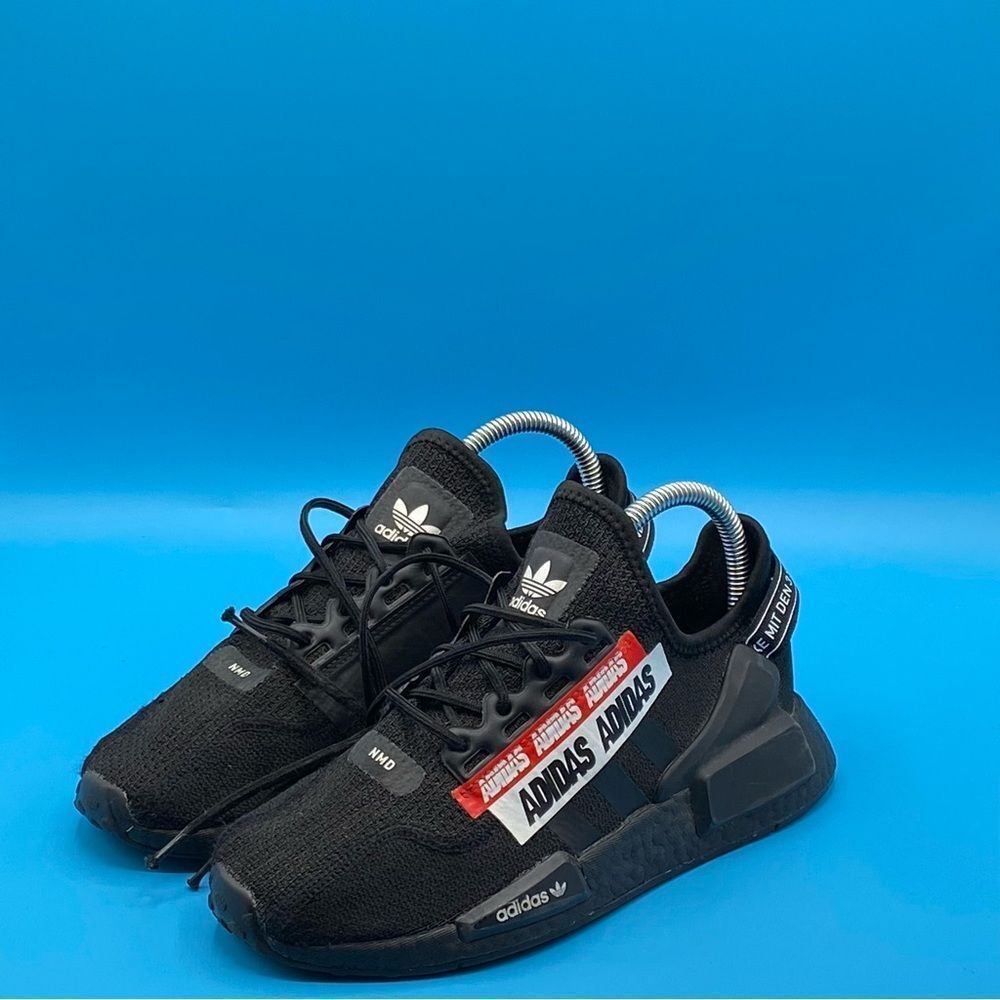 adidas Kids Black Sneakers with Red Accents